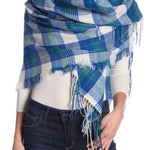 NWT Madewell scarf blue plaid